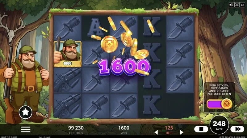 Hunt the Bucks - önceden yüklenmiş katsayılarla Hot Mode'da büyük ödeme